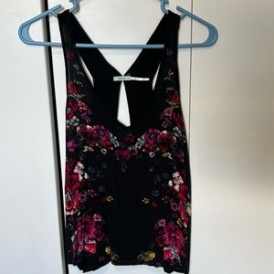 Black racerback blouse